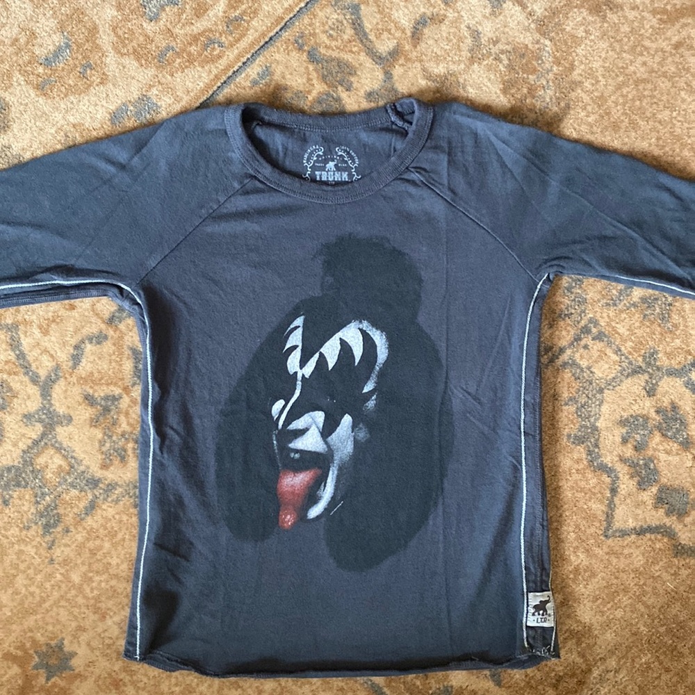 Trunk LTD brand boys three-quarter length Gene Simmons/KISS T-shirt size